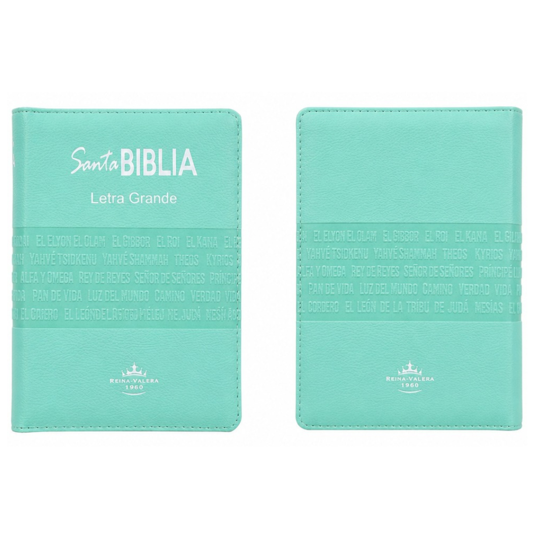 Santa Biblia VERDE Letra Grande con Cierre – Cubierta Texturizada - RVR1960