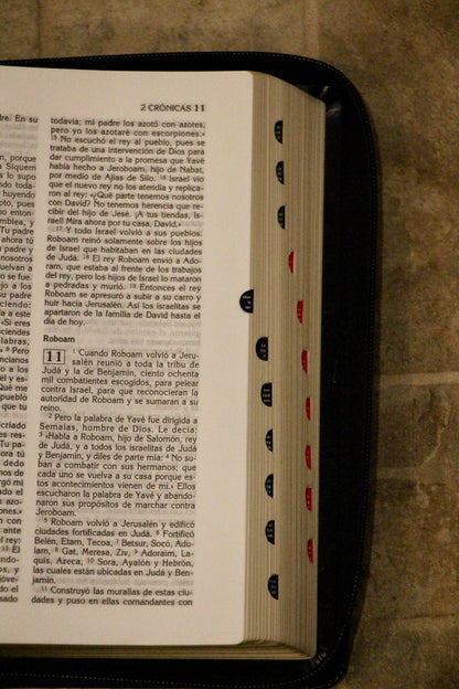 La Biblia Latinoamérica de Lujo Negra, Letra Grande, Imitación piel, Cierre e Índice