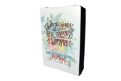 Biblia de Estudio Ser Mujer Letra Grande Imitación Piel, Floral