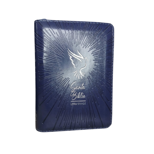 Biblia de Bolsillo, Imitación Piel, Letra Pequeña, Azul