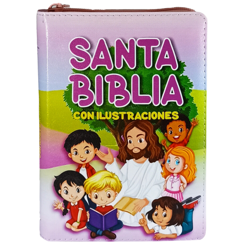 Santa Biblia para Niños, Compacta, Imitación Piel, Rosada