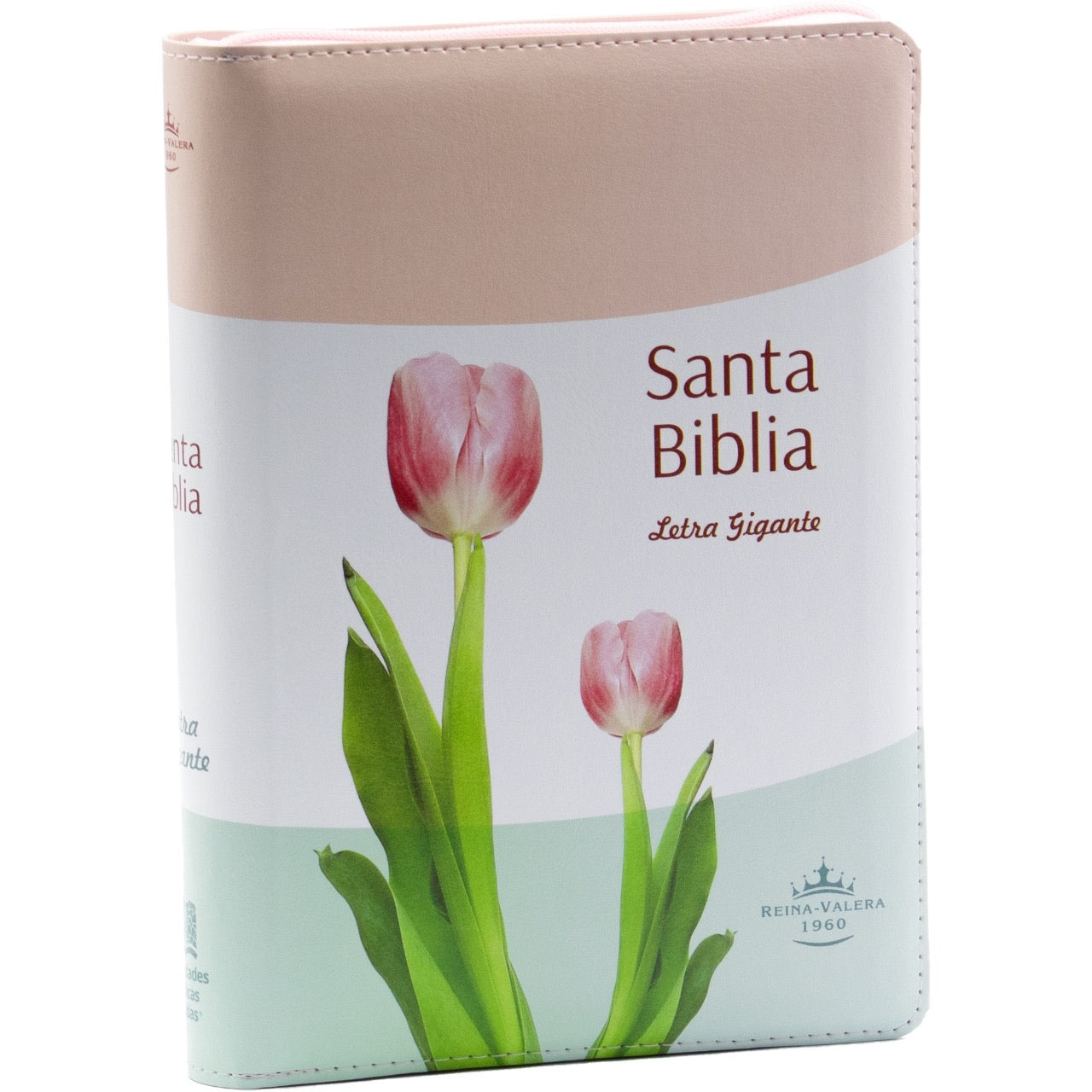 Holy Bible Manual Giant Print Imitation Leather, Tulips 