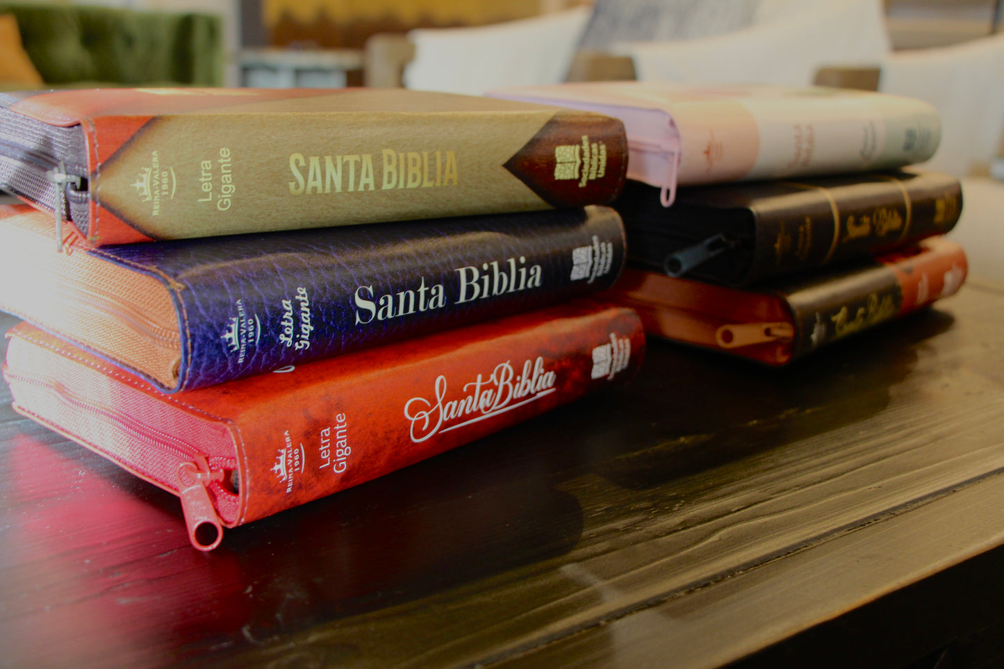 Holy Bible Manual Giant Print Imitation Leather, Blue/Brown