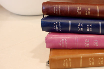 Biblia Bilingue / Caramelo / Manual / Letra Pequeña / Imitación Piel / With Index and Zipper / RVR 1960