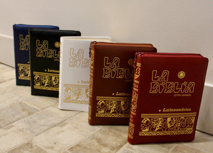 La Biblia Latinoamérica de Lujo Blanca, Letra Grande, Imitación piel