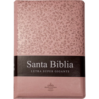 Santa Biblia Super Gigante 19 pt Letra Grande Rosa Pink en Español – Edición Fácil Lectura para Estudio y Devocional. RVR60