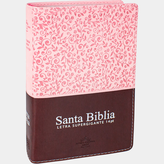 Santa Biblia Letra Gigante Rosa y Marrón – RVR1960