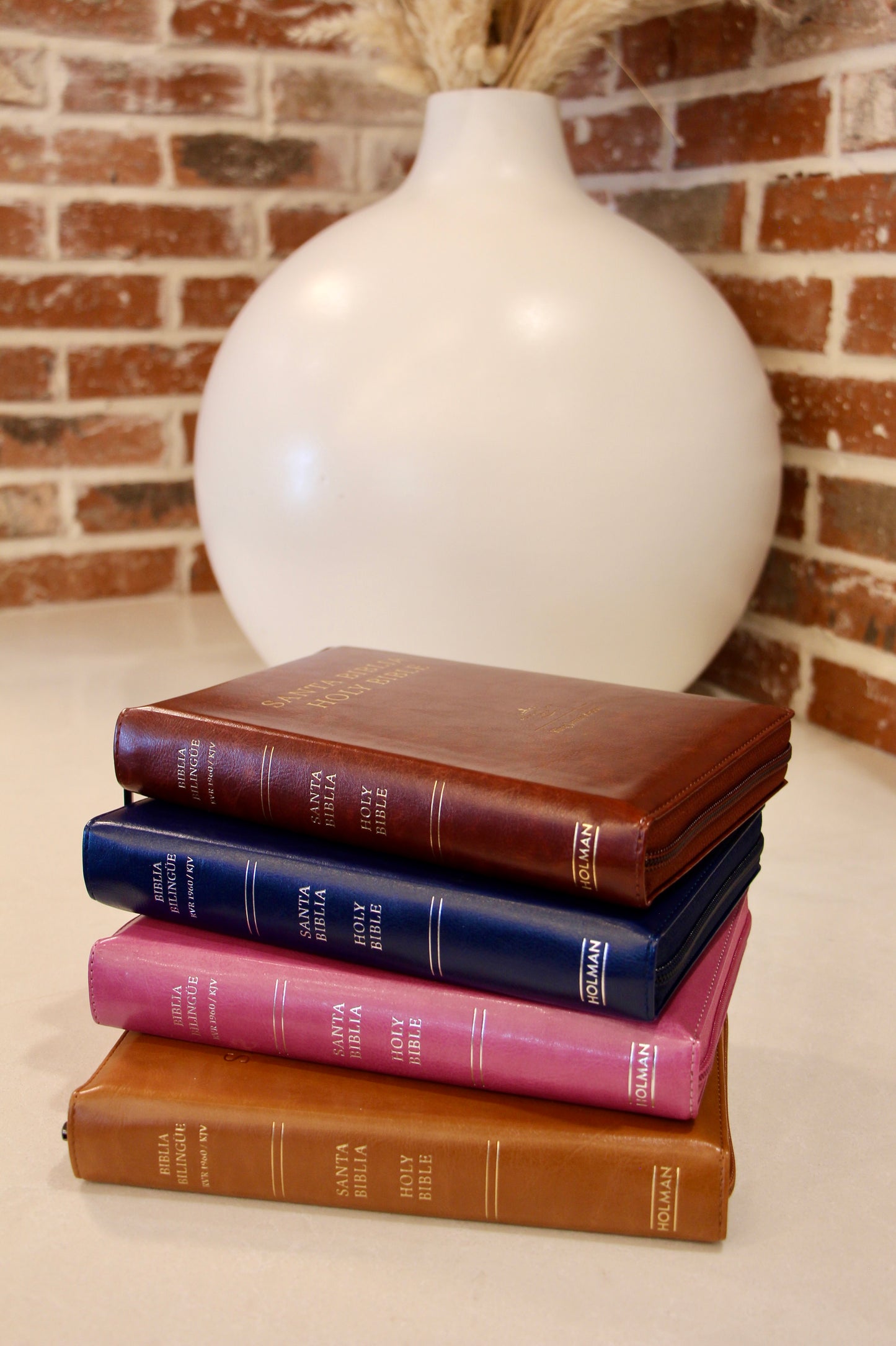 Biblia Bilingue / Caramelo / Manual / Letra Pequeña / Imitación Piel / With Index and Zipper / RVR 1960