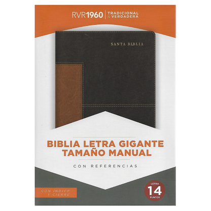 Compact Large Print Holy Bible, Imitation Leather, Blue 