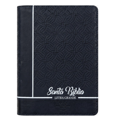 Santa Biblia AZUL  Letra Grande con Cierre – Cubierta Texturizada - RVR1960