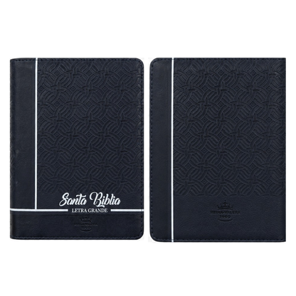 Santa Biblia AZUL  Letra Grande con Cierre – Cubierta Texturizada - RVR1960