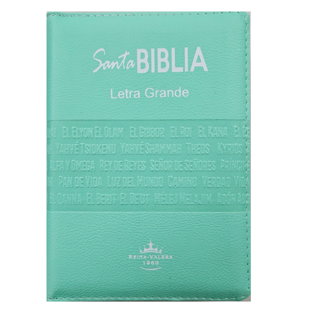 Santa Biblia VERDE  Letra Grande con Cierre – Cubierta Texturizada - RVR1960