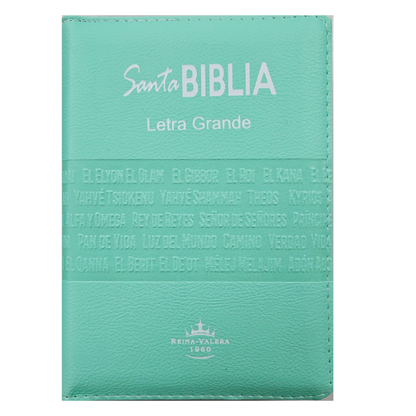 Santa Biblia VERDE  Letra Grande con Cierre – Cubierta Texturizada - RVR1960