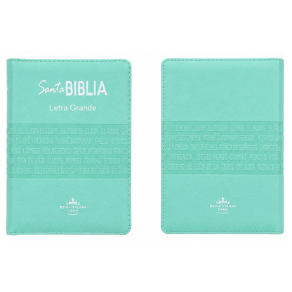 Santa Biblia VERDE  Letra Grande con Cierre – Cubierta Texturizada - RVR1960