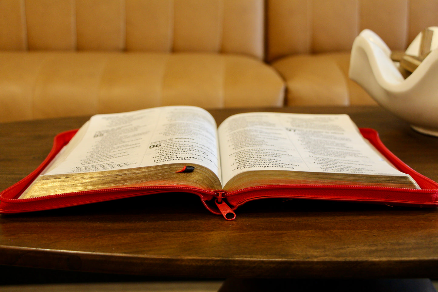 Holy Bible, Super Giant Print, Imitation Leather, Black/Brown 