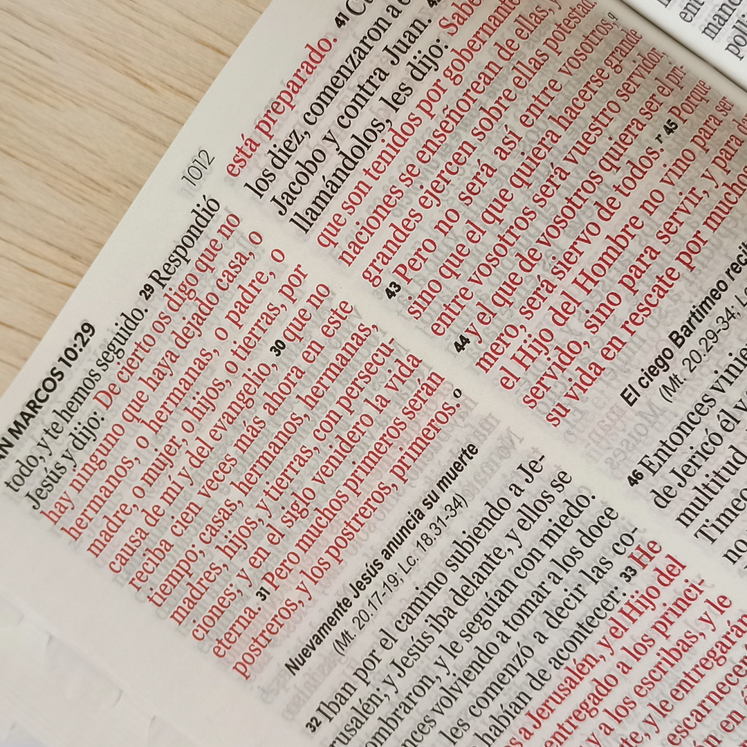 Santa Biblia de Letra Grande, Cubierta Flexible, Manos