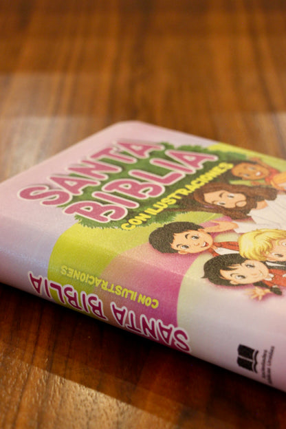 Santa Biblia para Niños, Compacta, Imitación Piel, Rosada