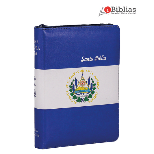 Biblia bandera El Salvador - (14 puntos Letra Gigante)