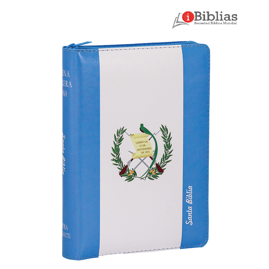 Biblia bandera Guatemala - (14 puntos Letra Gigante)