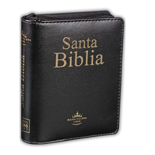 Santa Biblia de Bolsillo Negra con Zipper IL – RVR1960