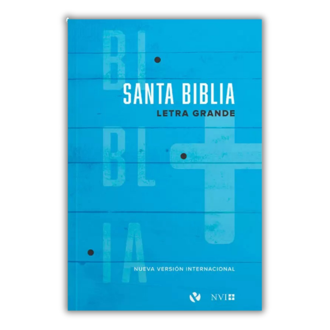 Biblia NVI Manual Letra Grande Tapa Blanda Azul