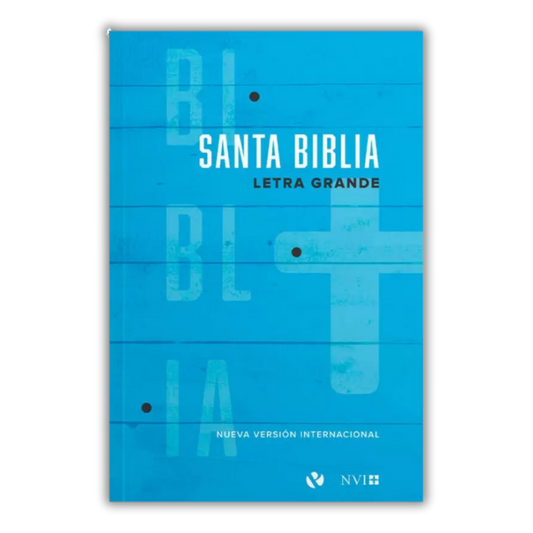 Biblia NVI Manual Letra Grande Tapa Blanda Azul