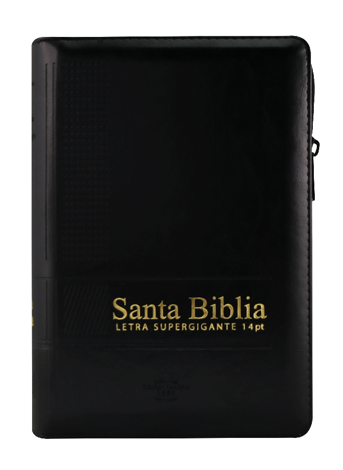 Santa Biblia Letra Gigante  Negra con Zipper – RVR1960