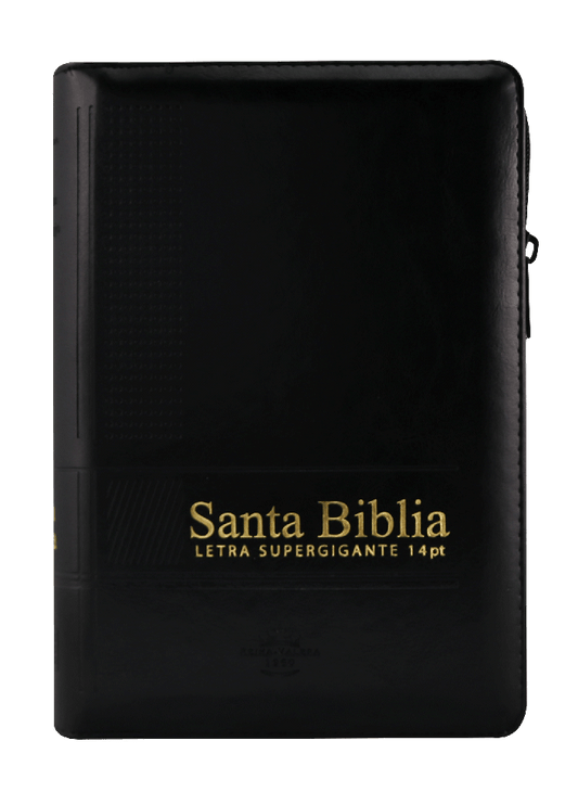 Santa Biblia Letra Gigante  Negra con Zipper – RVR1960