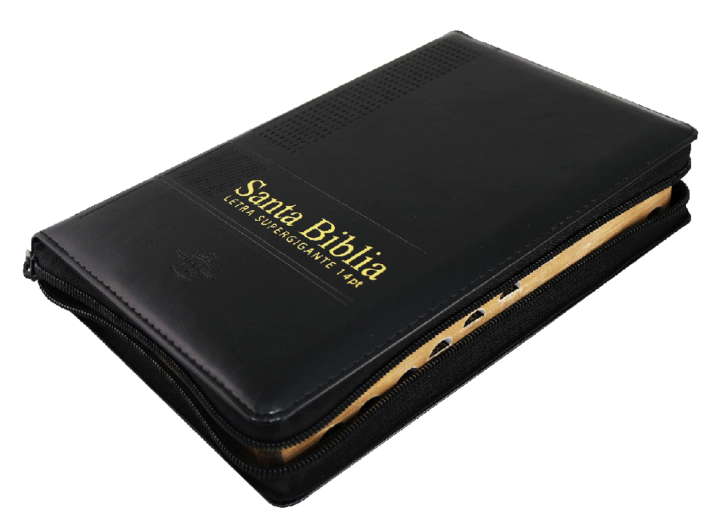Santa Biblia Letra Gigante  Negra con Zipper – RVR1960