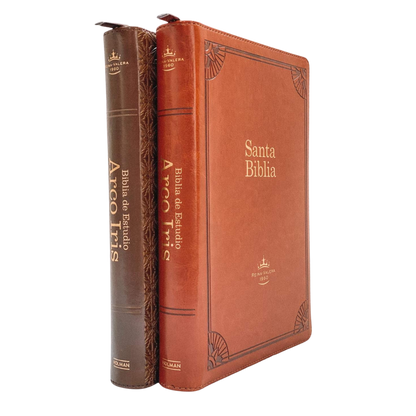 Biblia de Estudio Arcoiris, Imitacion Piel, Cafe