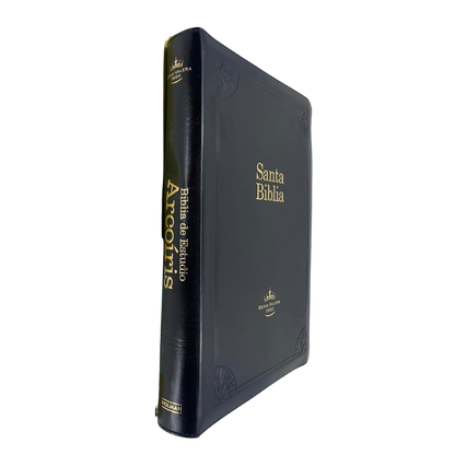 Biblia de Estudio Arcoiris, Imitacion Piel, Negra