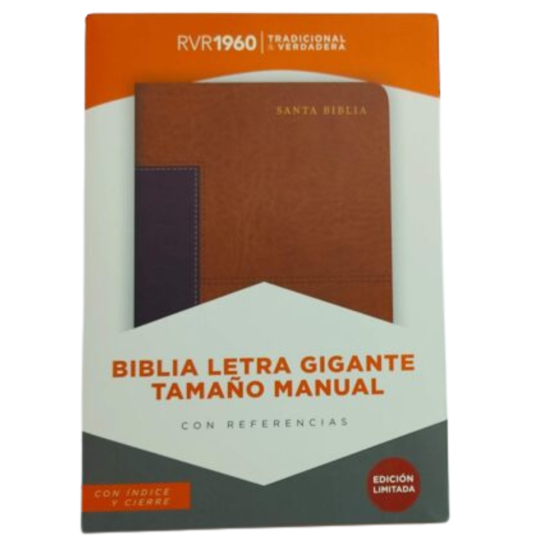 Compact Large Print Holy Bible, Imitation Leather, Blue 